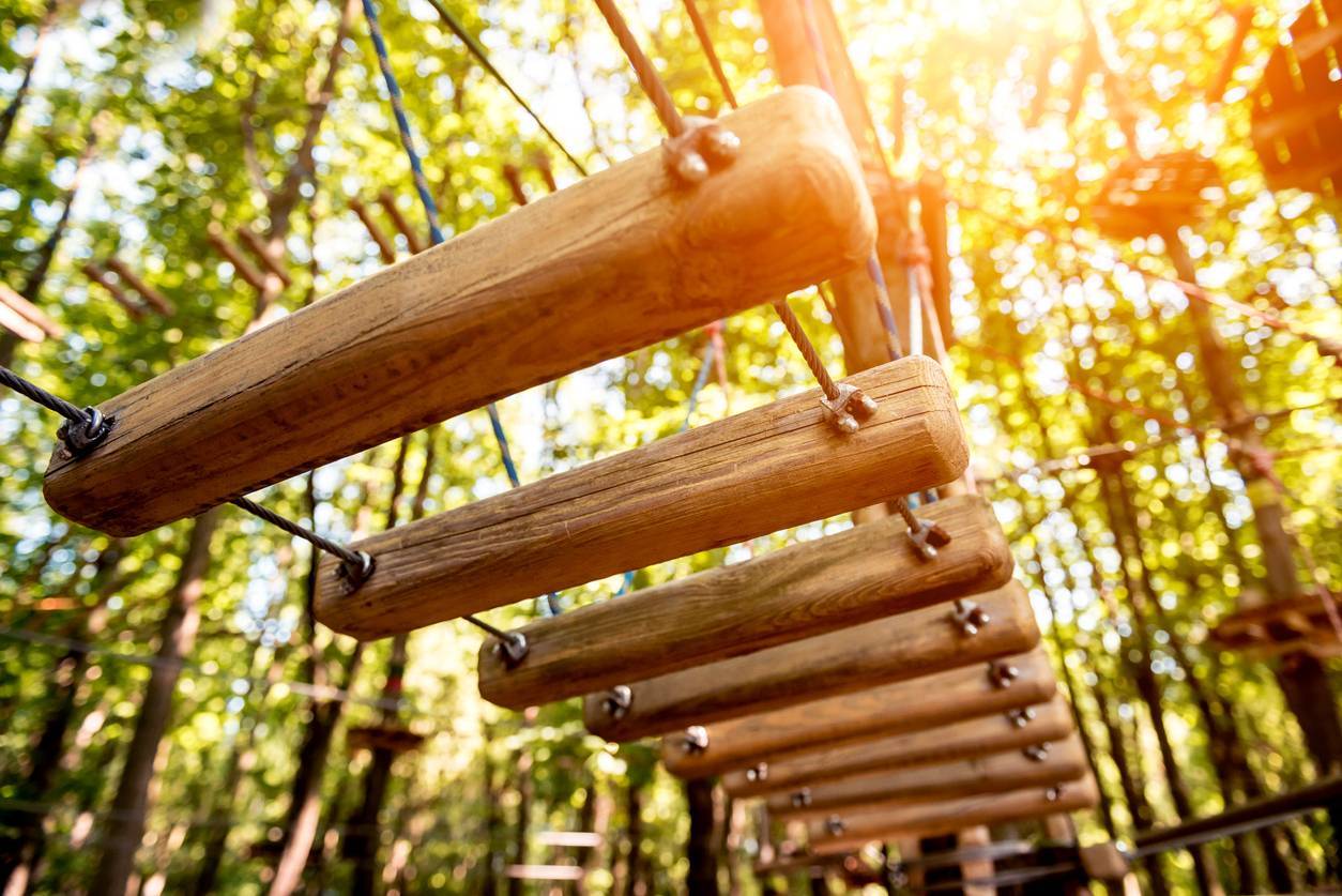parcours d'accrobranche, équipements nécessaires