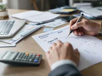 comment calculer la régularisation des provisions pour charges ligne 230