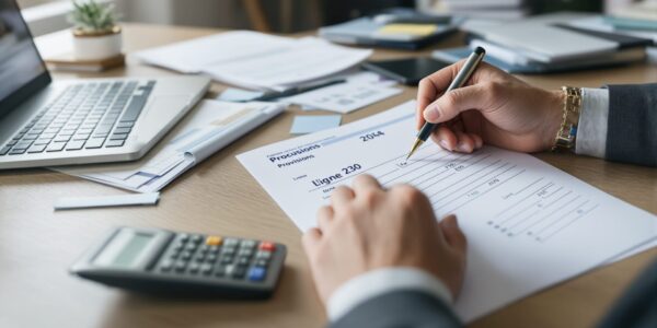 comment calculer la régularisation des provisions pour charges ligne 230