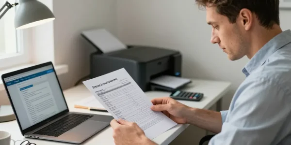 relevé mensuel de compte extérieur